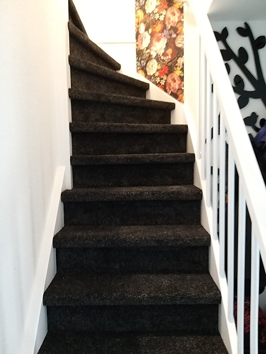 Escaliers en moquette